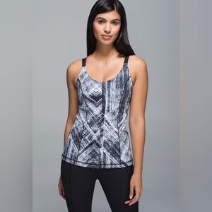 Lululemon Athletica Black and White Geometric Tank Top